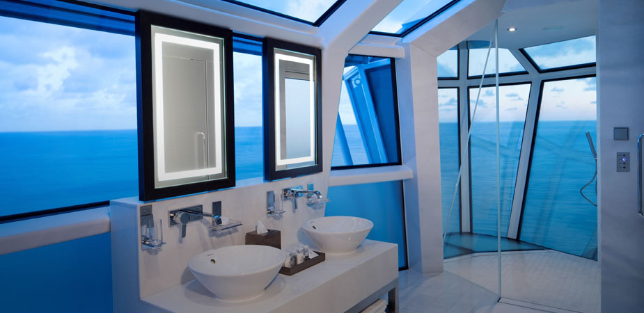 Ванная комната в Reflection suite (Celebrity Cruises)